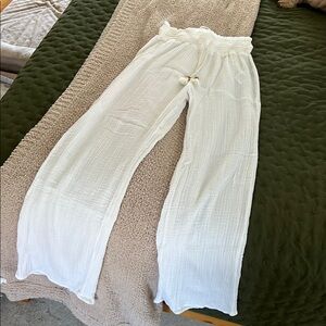 Abercrombie wide-leg swim cover up pants in size small